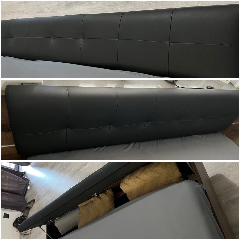 Meble do sypialni: Duża szafa 270 cm i łóżko 160x200
