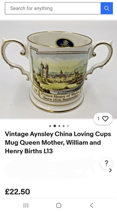 Колекційна чашечка кружка Англія до народження принца Генрі 1984 р. Ді