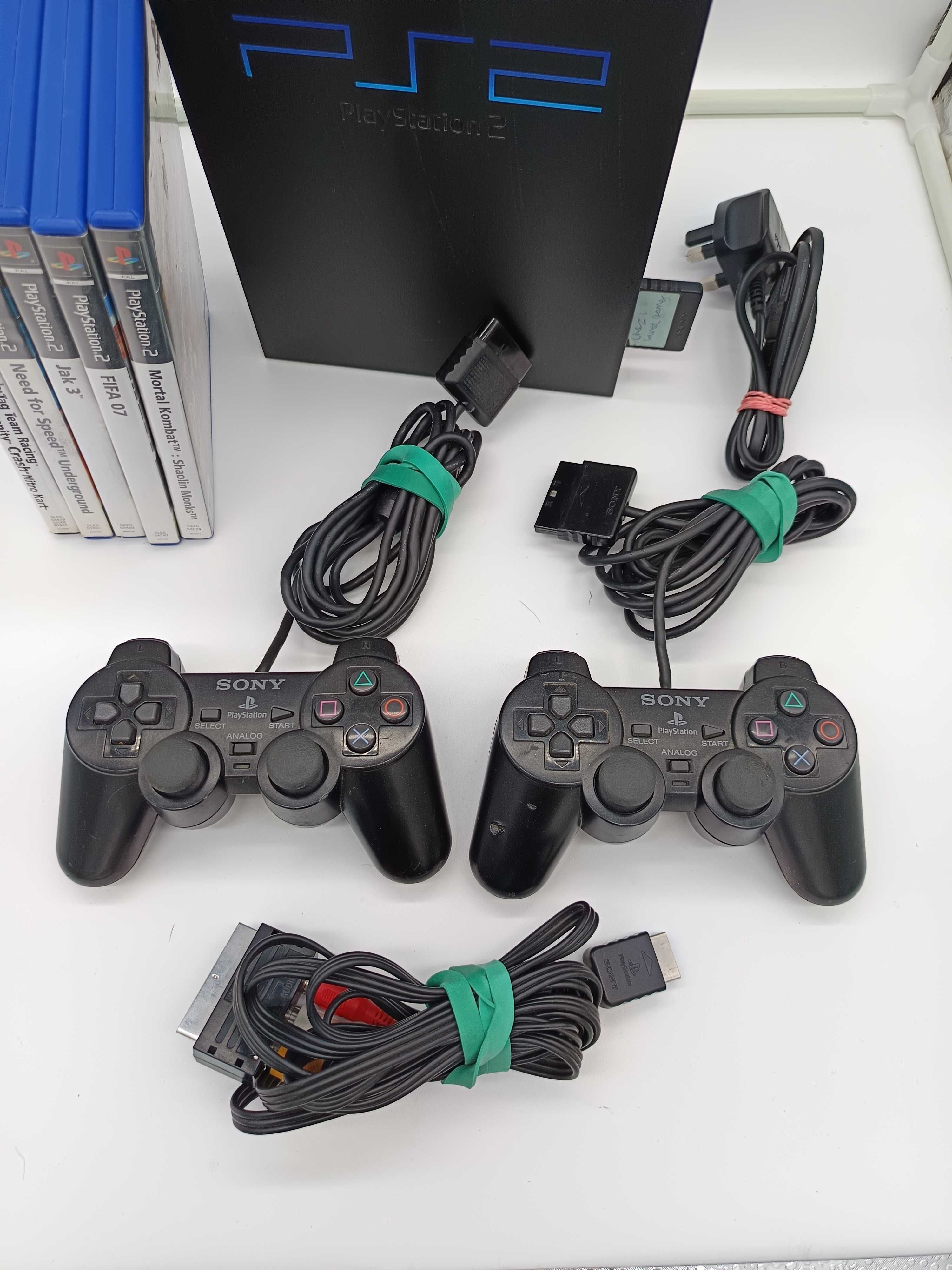 konsola playstation 2 ps2 FAT  SCPH- 30003 R + 2 pady + gry