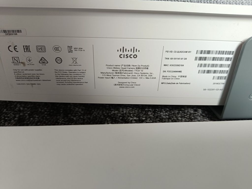 Cisco Webex Room Kit Plus zestaw telekonferencyjny CS-KITPLUS-K9