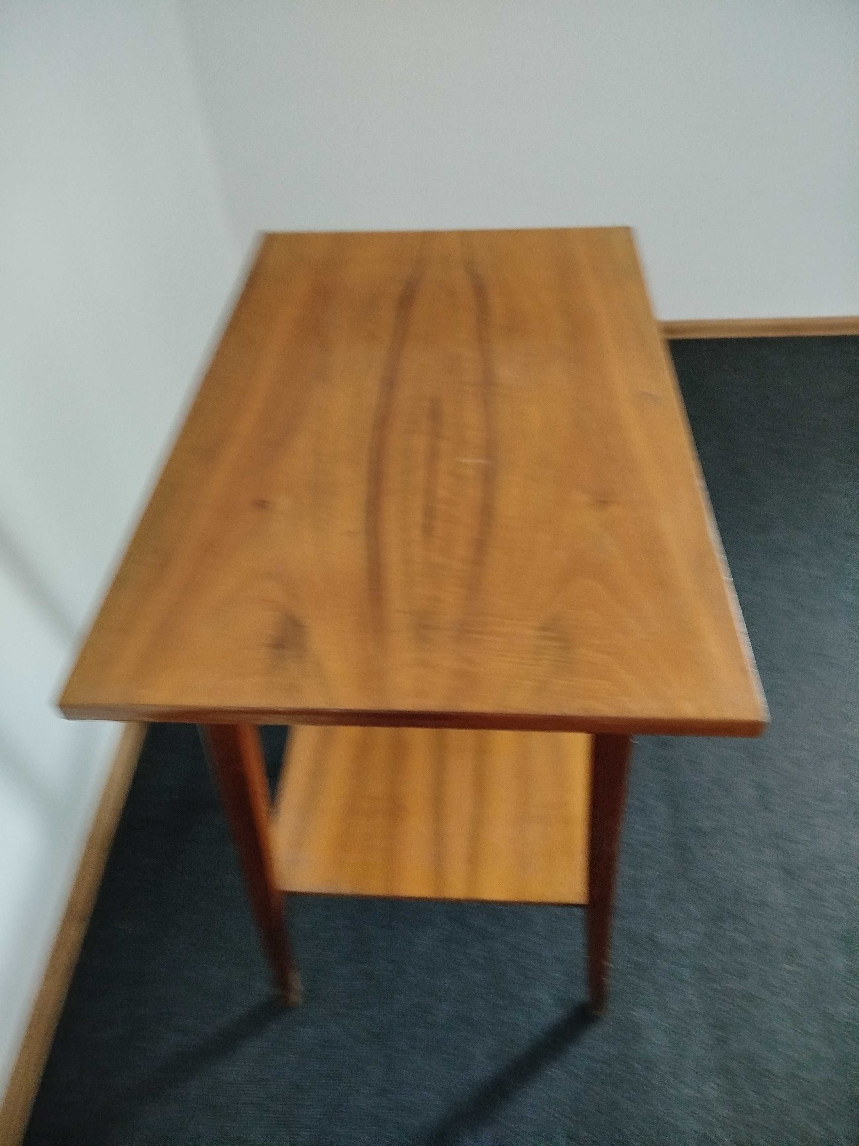 Stoli  PRL okleina orzech pod telewizor 45x60 Produkcji Twardogóra