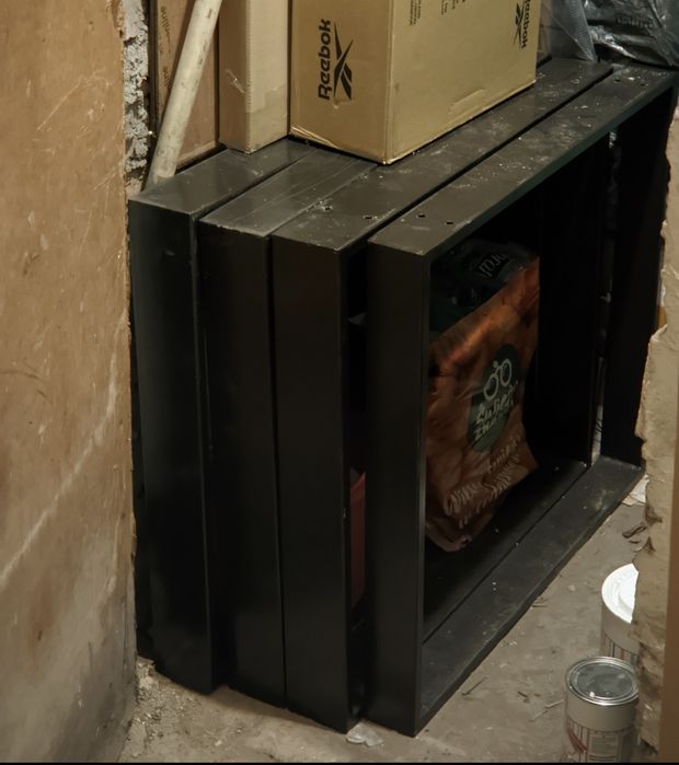 Nogi do biurka, czarne, stalowe, w dobrym stanie