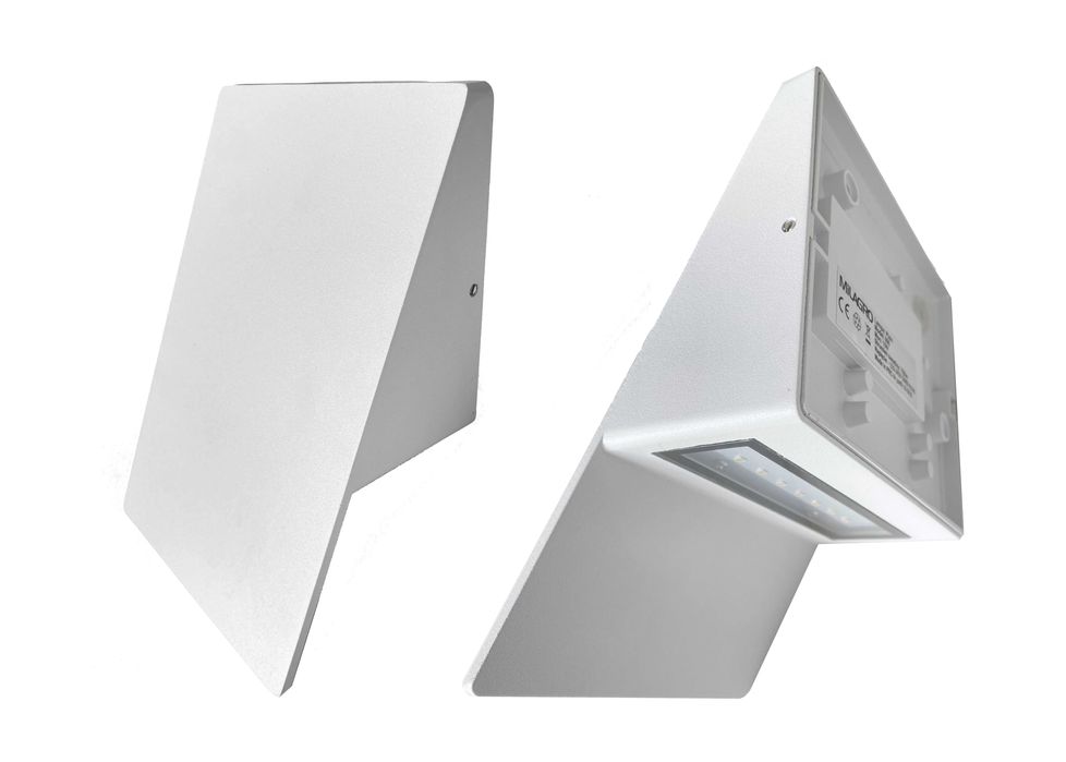 Lampa Oprawa Elewacyjna PLAIN 10W LED BIAŁA metalowa Kinkiet