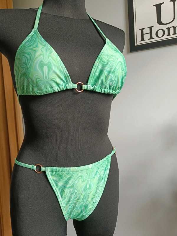 Boohoo kostium kąpielowy sexy bikini green rozm 36/B stan bardzo dobry