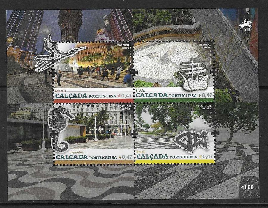 Bloco de Portugal novo 2016 " Calçada Portuguesa"