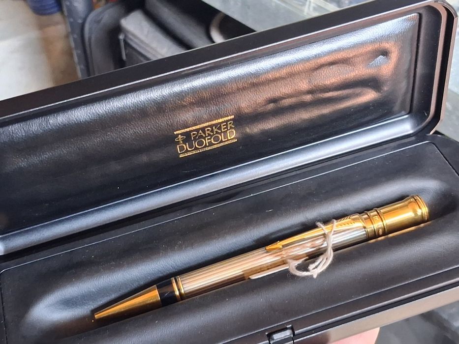 Caneta Ballpoint Parker Duofold prata 925