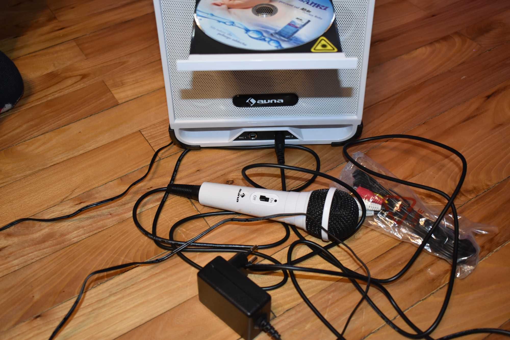 Rockstar LED zestaw karaoke odtwarzacz CD biały lub czarny Gwarancja