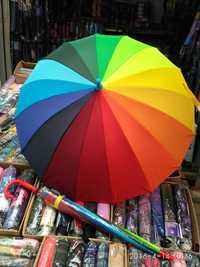 Зонтик радуга,трость полуавтомат детский 7-11 лет