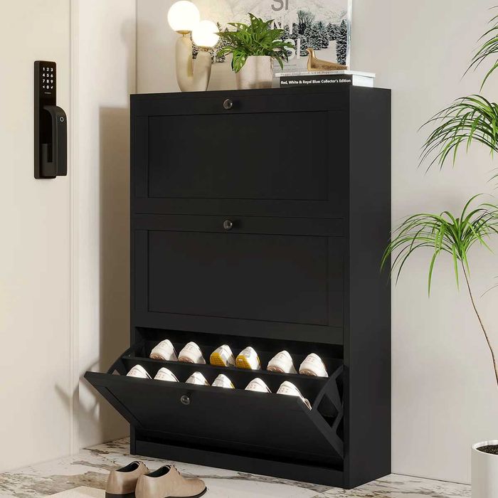 Nowa szafka na buty / uchylna / 3 poziomy / szuflady / półka / W119!