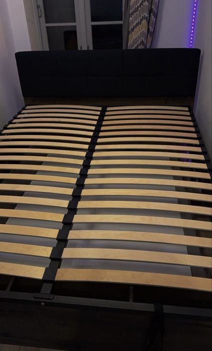 Łóżko Kassel B1 160x200 ze stelażem i pojemnikiem dąb