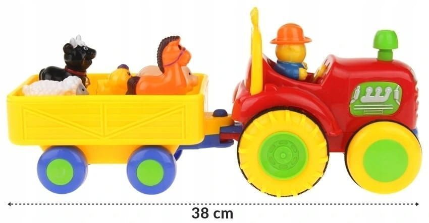Interaktywny Traktor Farmer Ze Zwierzątkami Sam Jeździ gra odgł zwierz