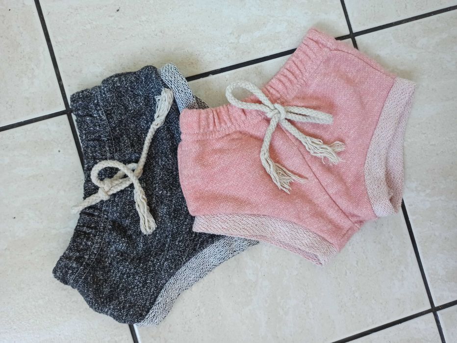 2 pack szorty dresowe ze sznurkami 80