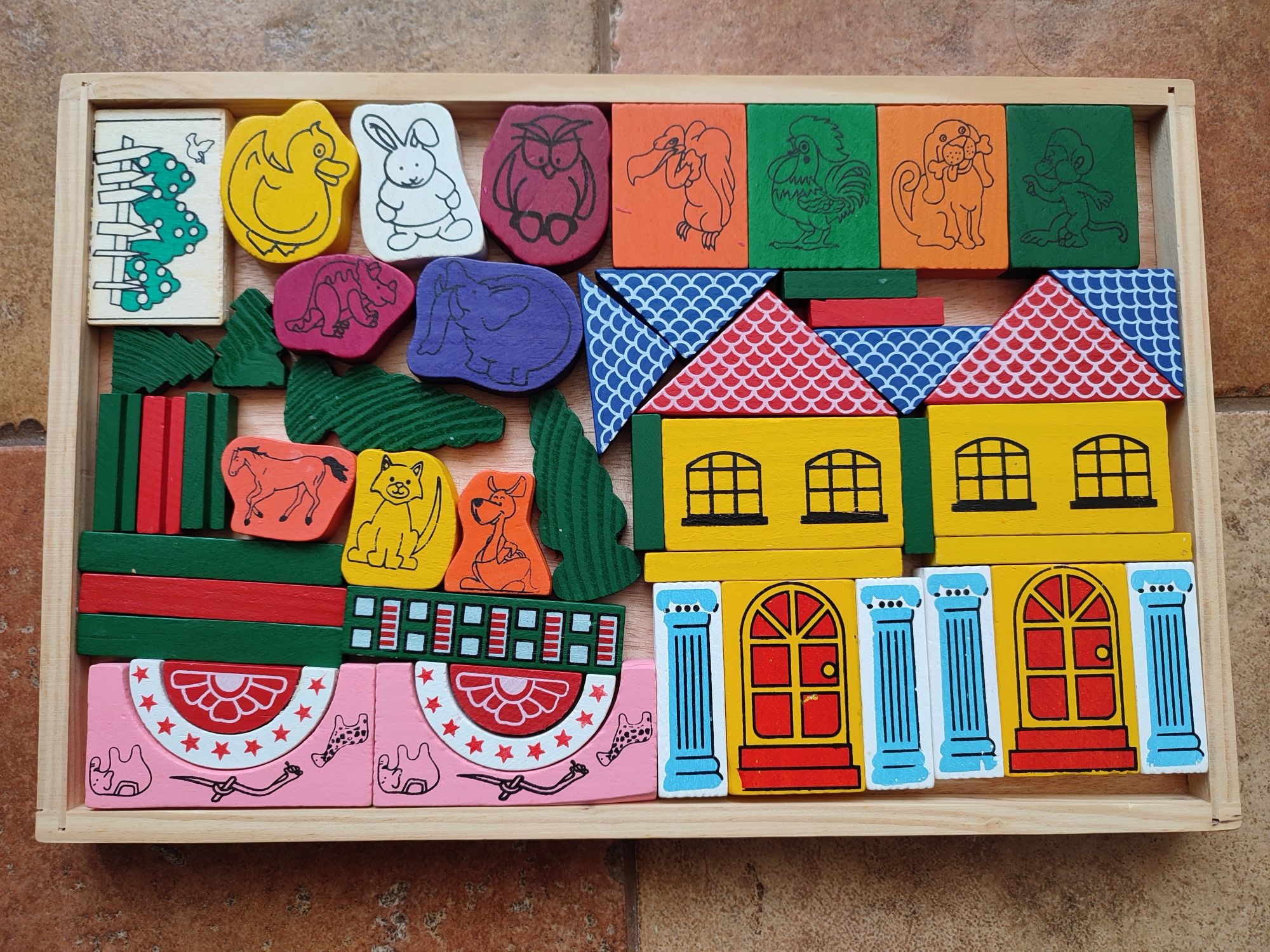 Zoo Toy Bricks. Дерев'яні брикети. Головоломка