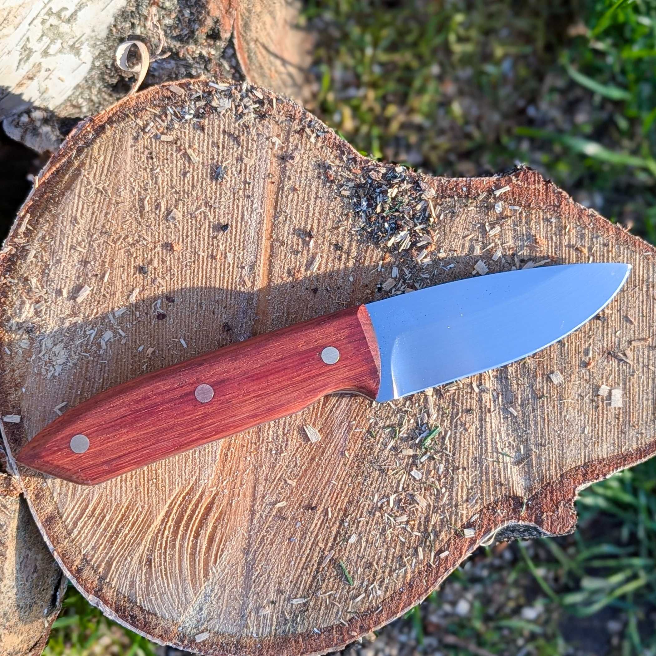 Nóż myśliwski survivalowy ręcznie robiony custom knife pochewka | D2
