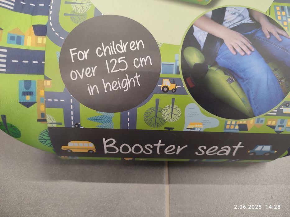 Nowa zielona podkładka do samochodu dla dziecka