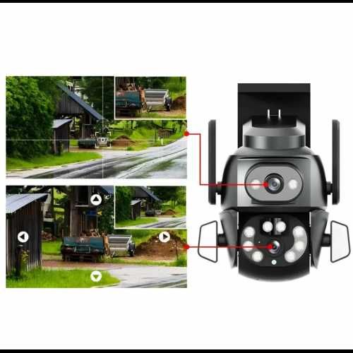 Камера наружная поворотная уличная двойная WIFI DOUL CAM Q-821 4Mp