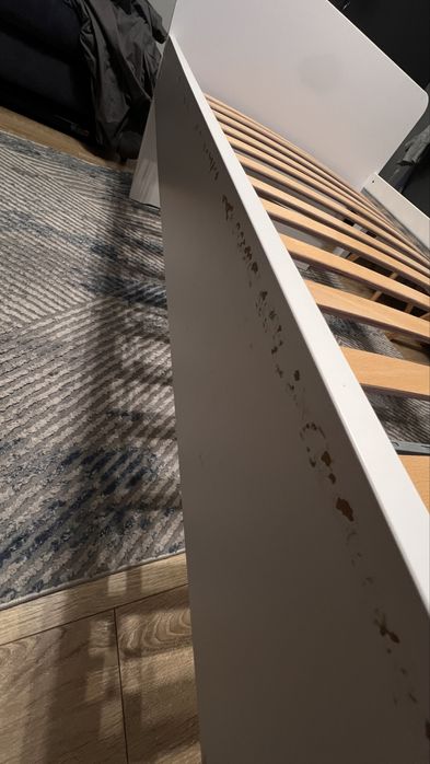 Łóżko IKEA SLÄKT + stelaż, pojemniki na pościel – Piastów