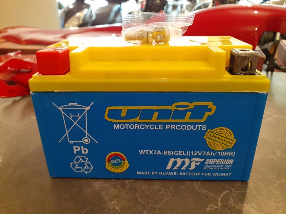Akumulator WTX7A-BS ( YTX7A-BS ) GEL UNIT 7ah 7ah 12v żelowy Skuter