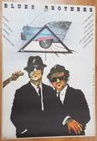 Plakat filmowy BLUES BROTHERS Marszałek PRL 1983 plakat kinowy RARE