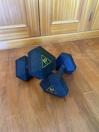 Halteres hexagonais 10kg - Musculação