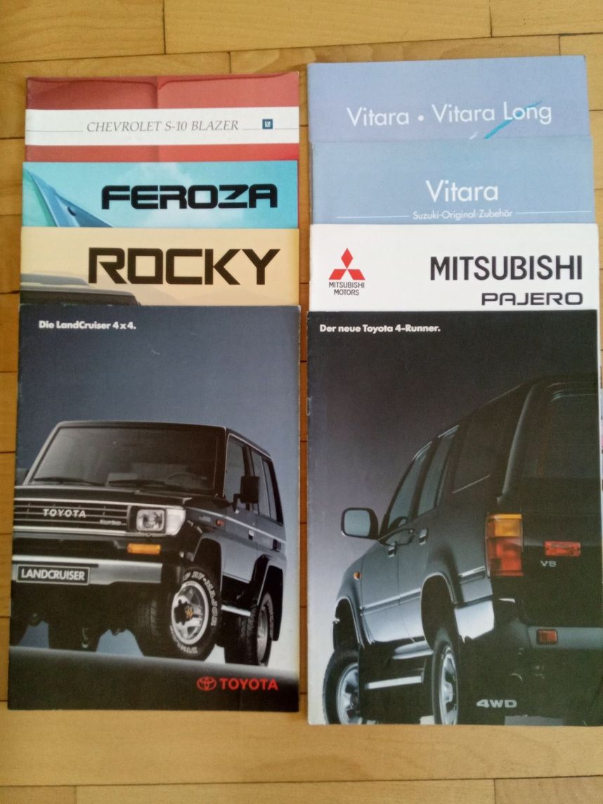 Prospekty aut 4x4 Toyota Suzuki Chevrolet