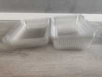 Pojemnik prostokątny na ciastka ciasto PET 270x195x100mm