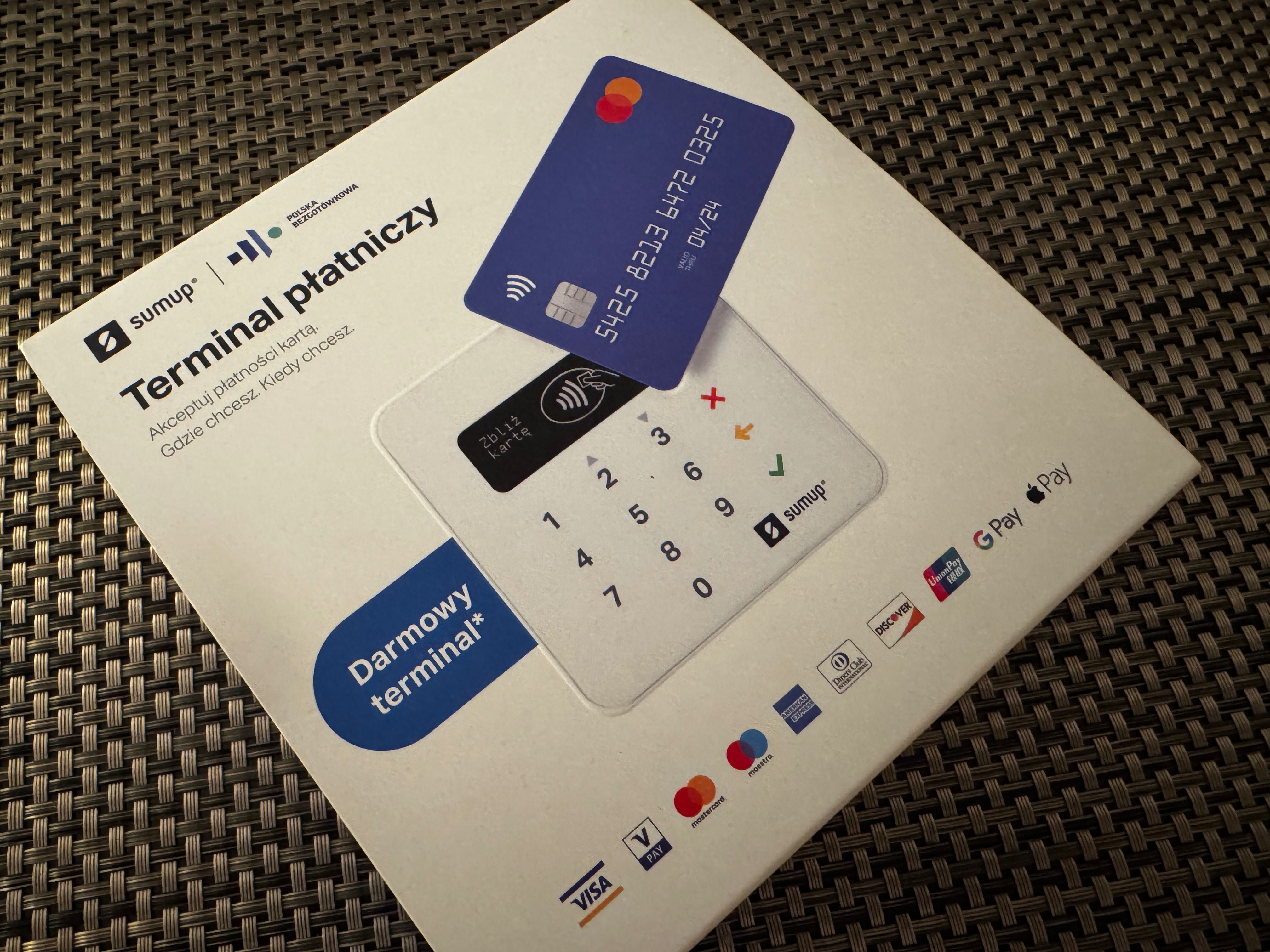 Terminal płatniczy zbliżeniowy sumup air paypass nfc chip