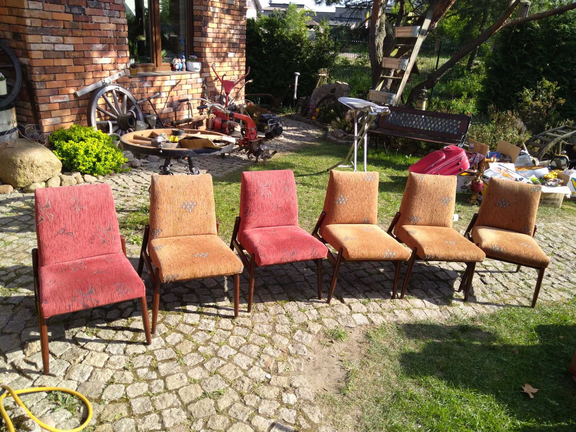 Fotele 6 sztuk komplet vinted PRL klasyczne