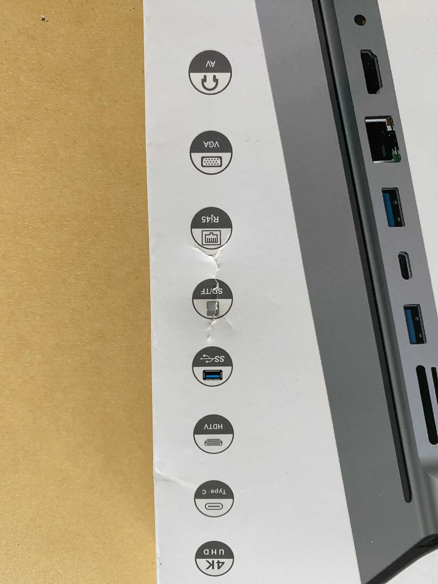 11 w 1 USB-C stacja dokująca USB 3.0 Adapter 4K kompatybilny z HDMI