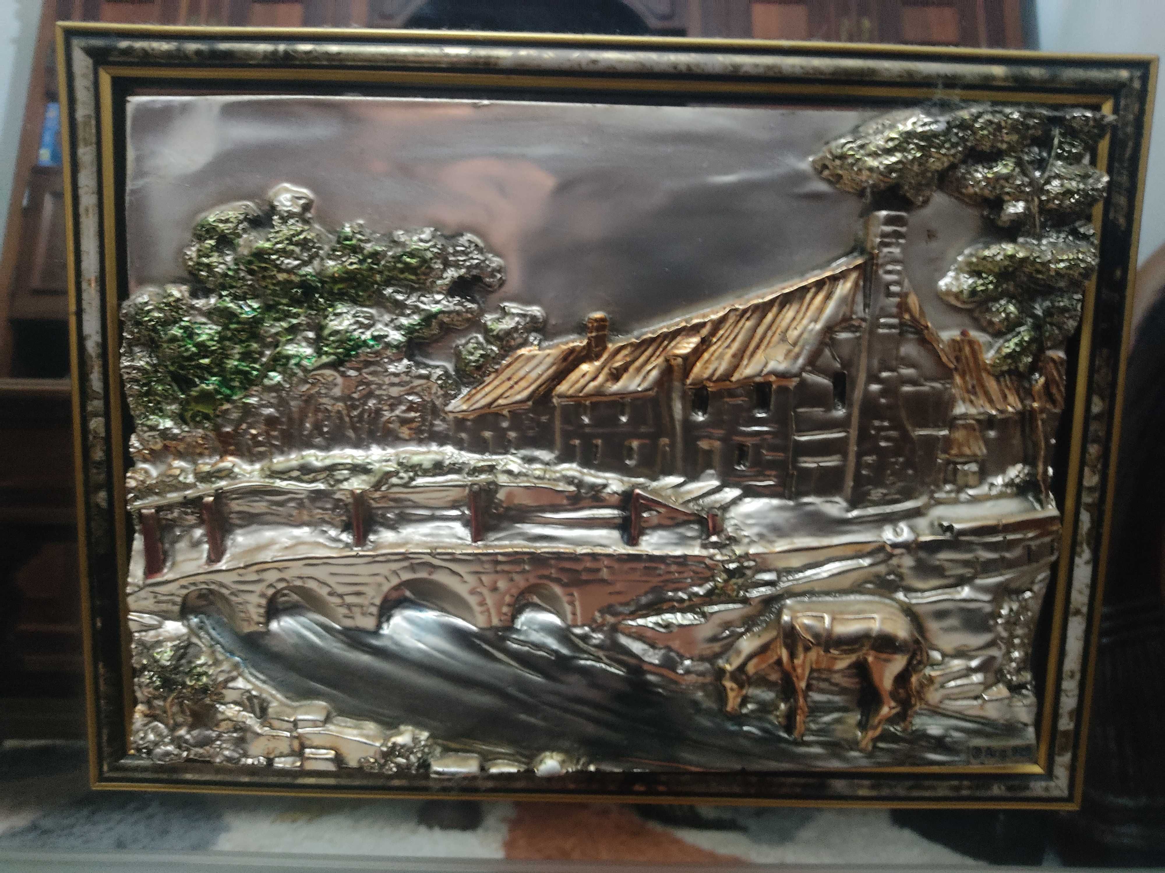 Quadro banhado a prata