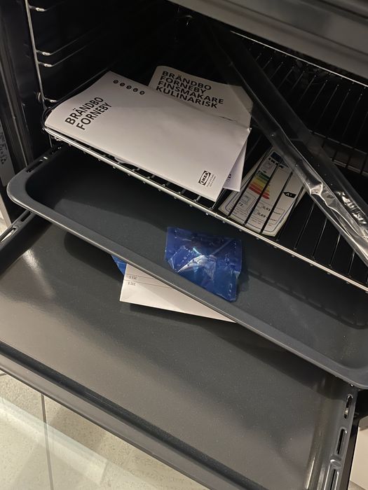 Piekarnik z wym. obiegiem powietrza, BRÄNDBO IKEA 500 czarny