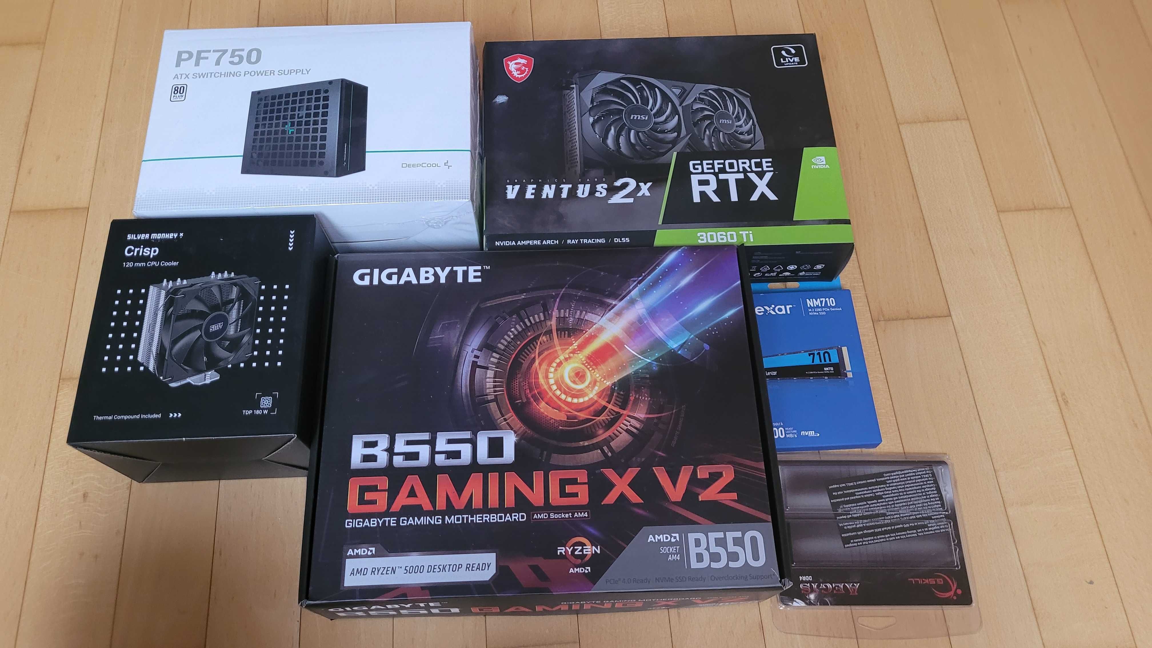 Komputer gamingowy Ryzen5 5600 GeForce3060Ti 16GB RAM dysk ssd m2 1TB