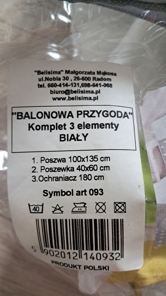 Pościel niemowlęca z ochraniaczem łóżeczka