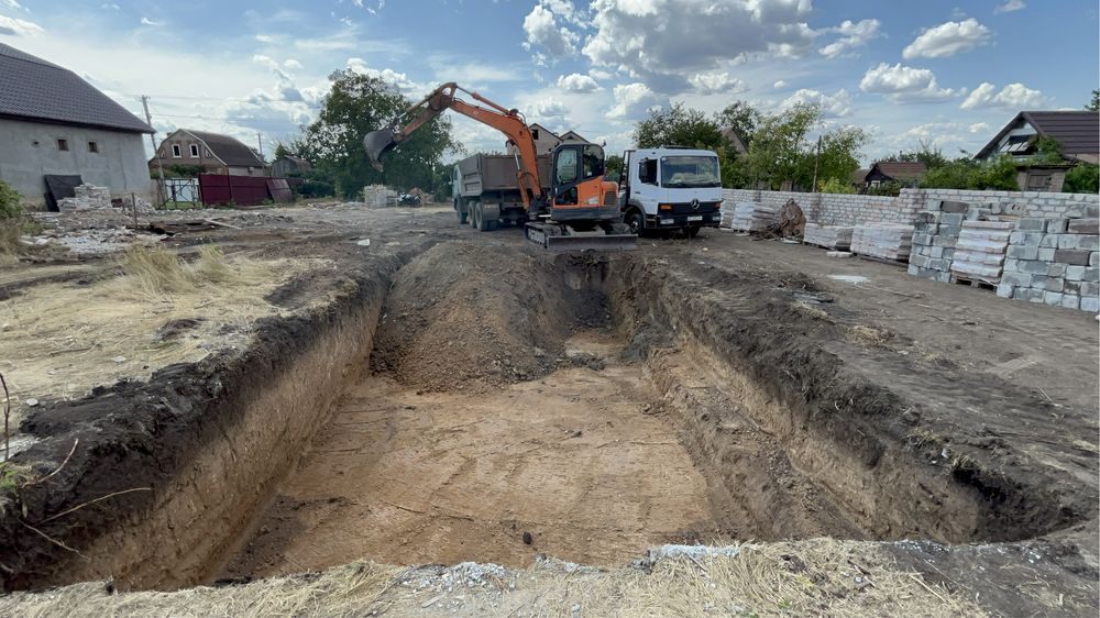 Услуги экскаватора котлован, траншея септик фундамент мини екскаватор