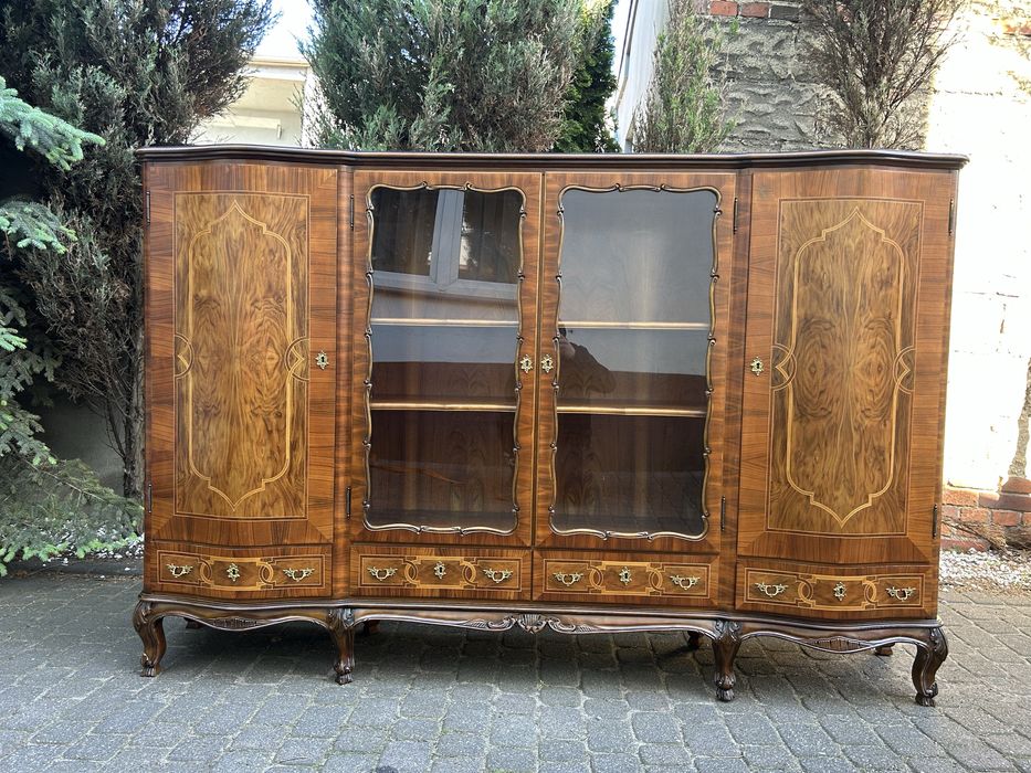 Stylowa Witryna Ludwikowska Komoda Ludwik Kredens Biblioteka Regał