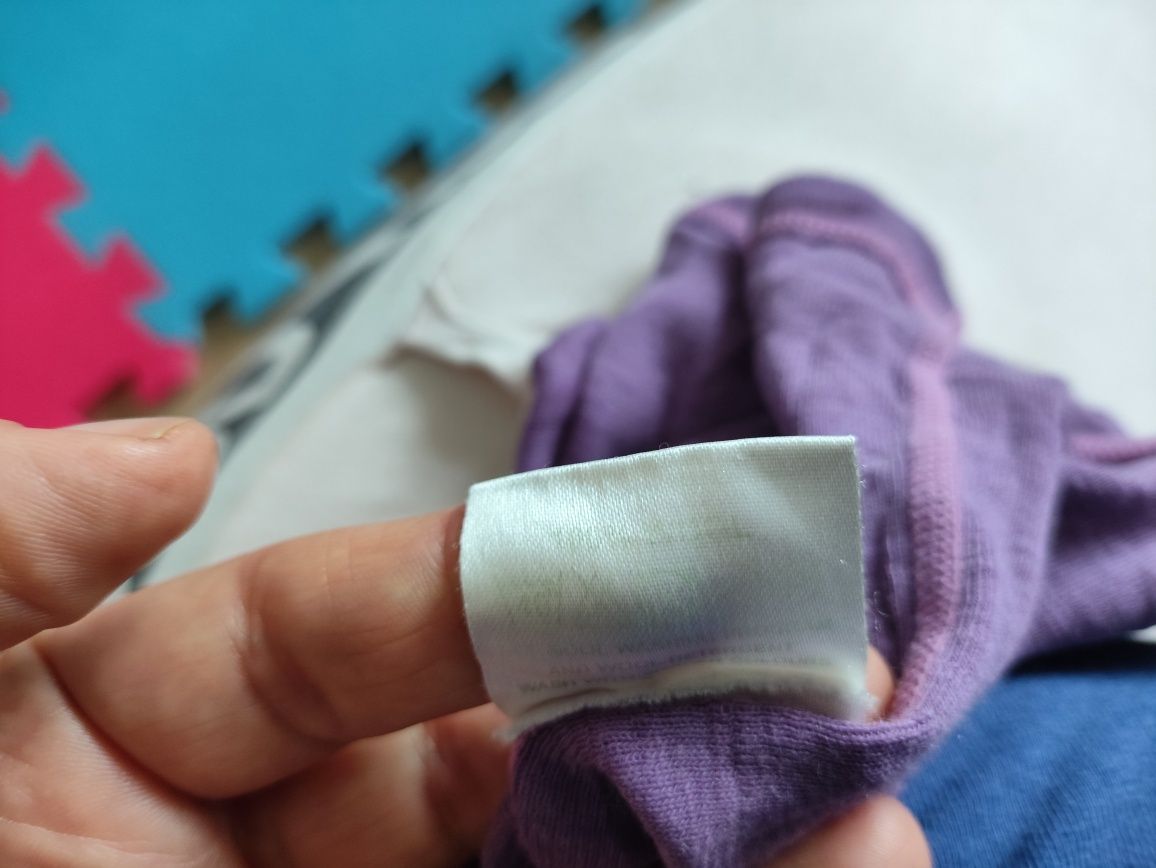 Komin wełna merino fioletowy szalik wełniany