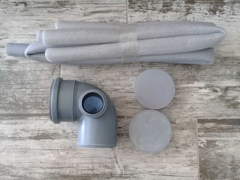 Коліно Sanibud 110×50×90°, заглушка 110 (2 шт), ізоляція 6.2 м