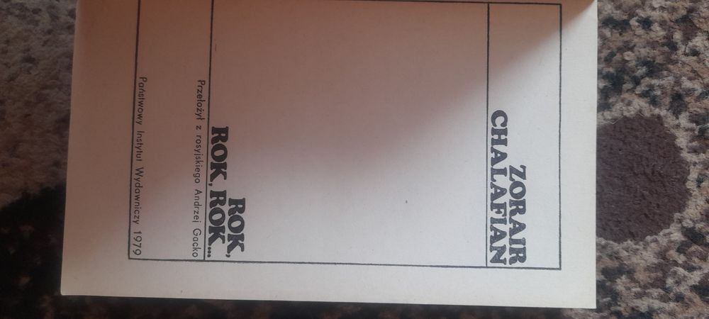 Rok, rok, rok... - Zorair Chalafian wyd I 1979