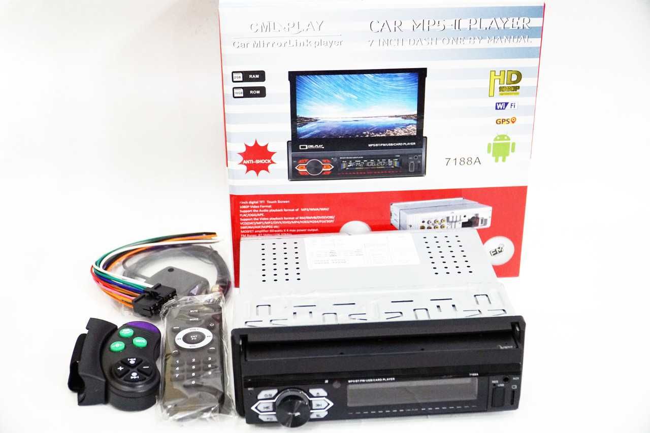 1din Pioneer 7188A 7" Экран/4Ядра/1Gb Ram/ GPS/ WiFi/ Android