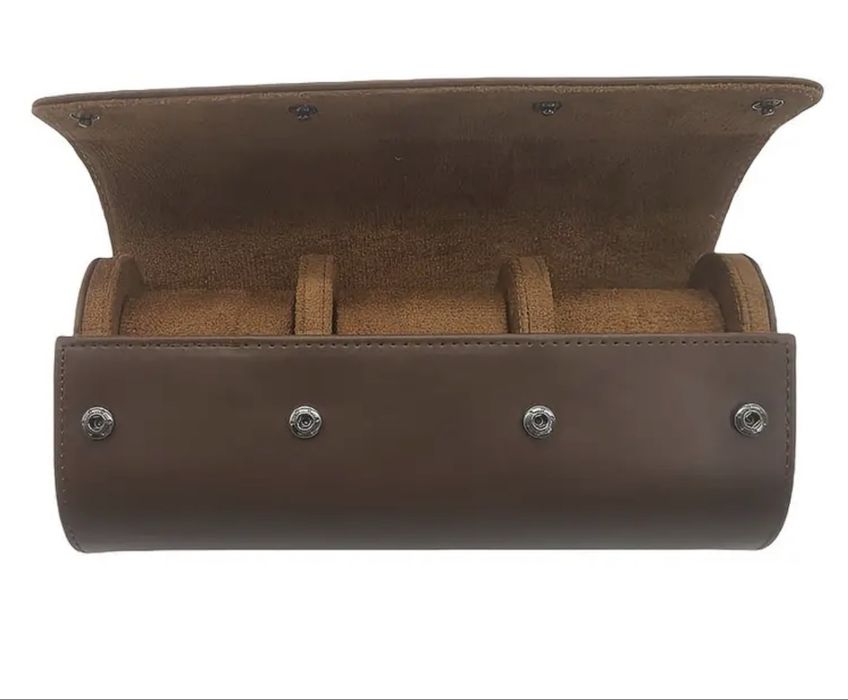 Estojo de Relógios em Couro