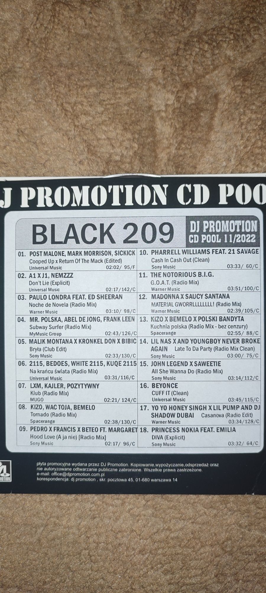 CD Pool Black DJ Promotion cały rok 2022