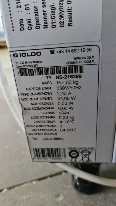 Witryna cukierniczą Igloo Jola 4