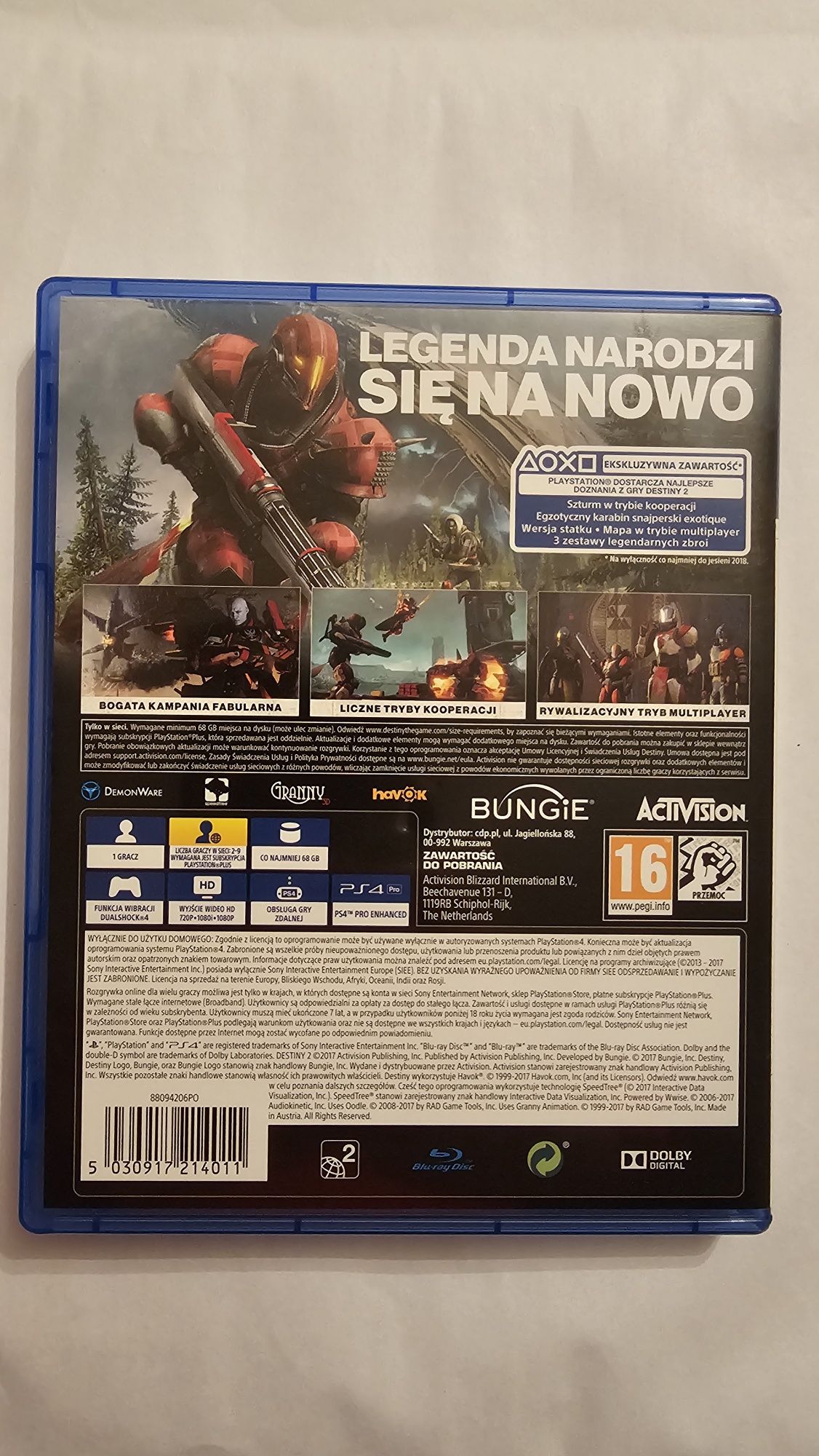 Destiny 2 gra na Playstation 4 / 5 . Napisy PL.
