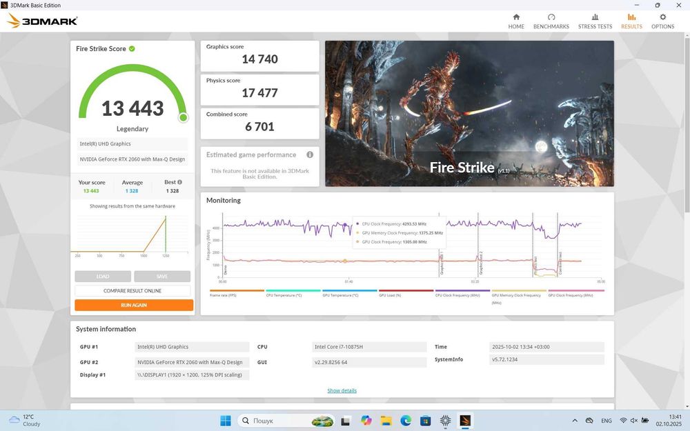 Dell XPS 17 9700 Core i7-10875H/ RAM 32 / SSD 512 Gb/ 17" FHD/ RTX2060
