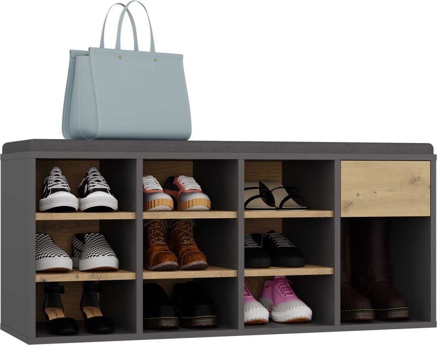 Szafka na Buty TALLIN Z Siedziskiem i Szufladą 110x46x35 RÓŻNE KOLORY