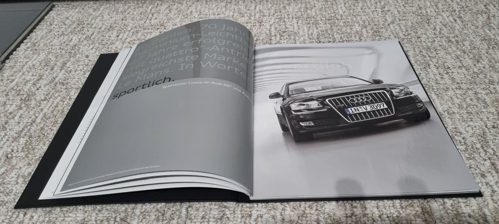2009 Prospekt Audi A8/S8 na innej Q8, A7, A6, A5, A4, A3, S5, S4, S3.