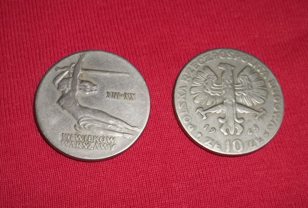 Moneta 10 złotych NIKE-VII Wieków Warszawy z 1965r.Monety,numizmatyka.