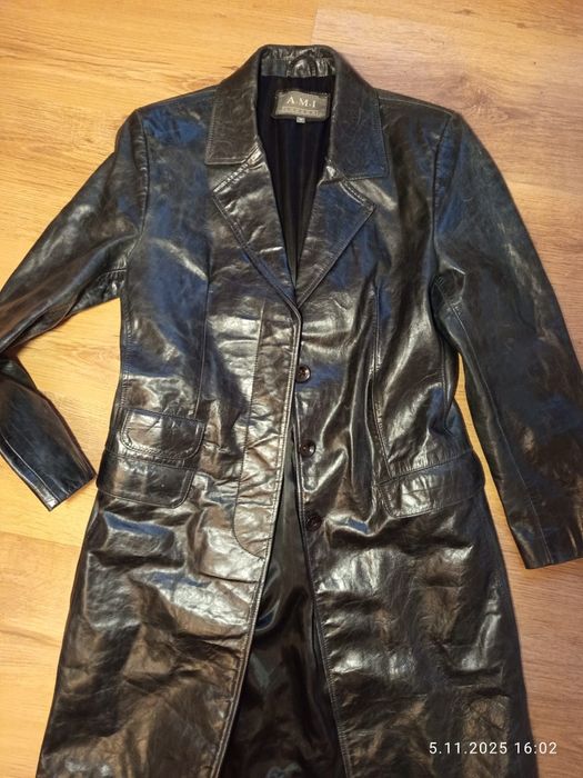 Ami top luxury oryginalne skóra naturalna ślimowe płaszcz damskie