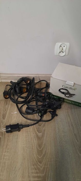 Girlanda 5m na żarówki E27 LED sznur zasilacz 24V 6W 27V
