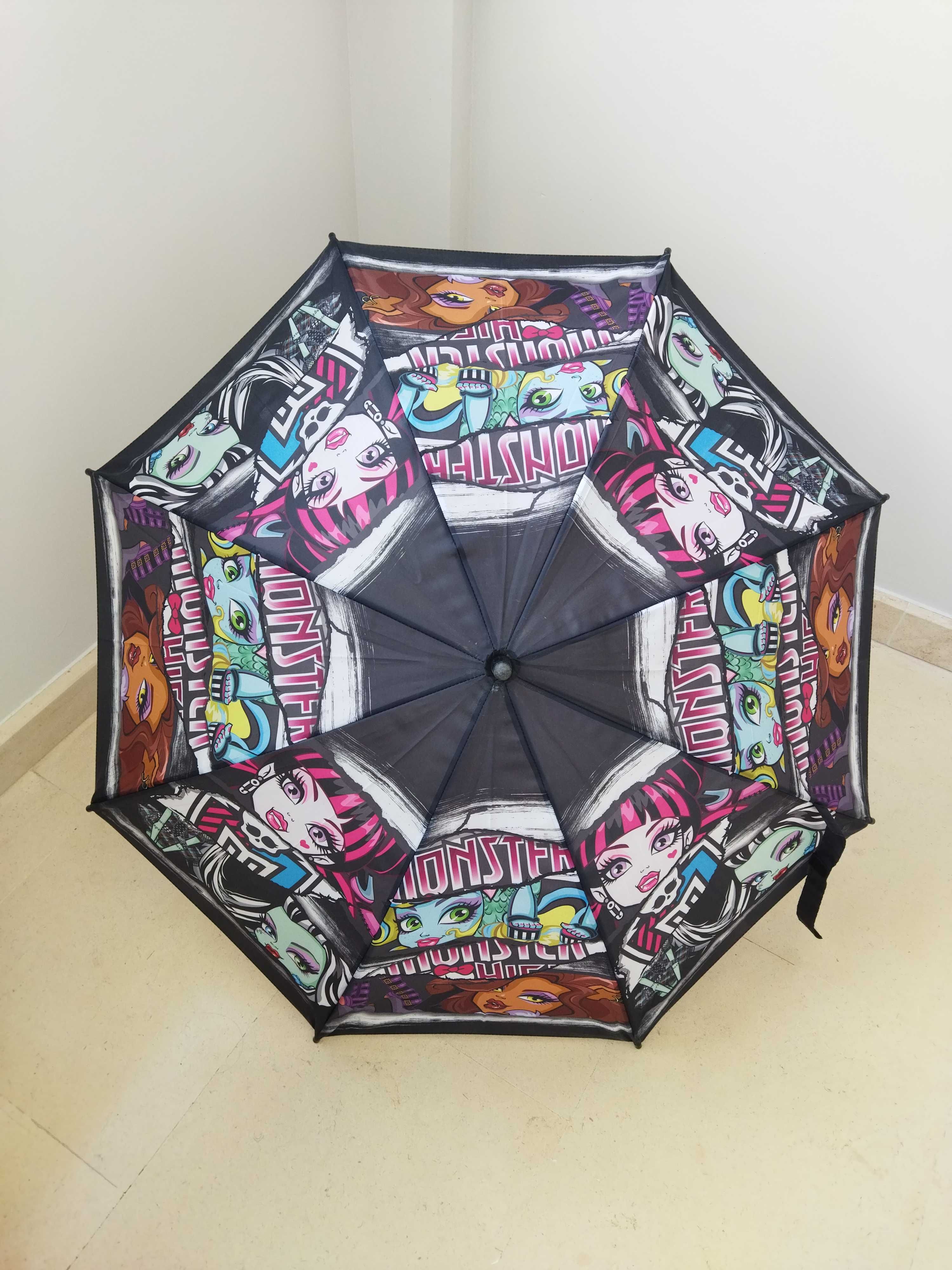 Conjunto de Capa para a chuva Luvas e Gorro das Monster High